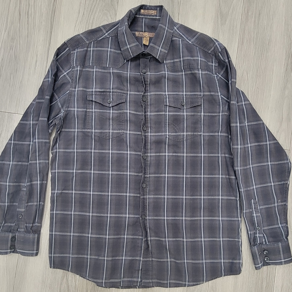 Men's Button Up Plaid Shirt